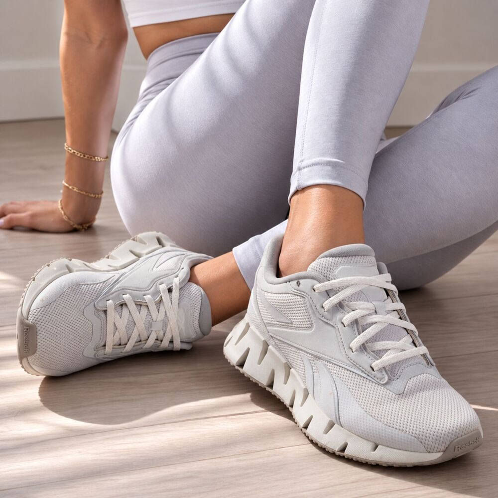 Reebok Zig Dynamica-4 Women's Size 8.5 Pure Grey Running Shoes